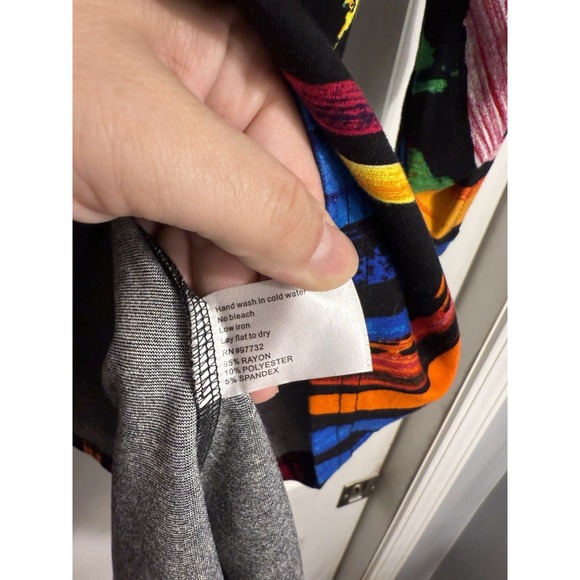 Lior Paris Tunic Top Roll Tab Y2k 90s Colorful Artsy Euro Size Small Stretch‎ - Picture 5 of 8